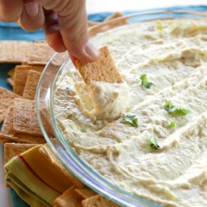 Blue Cheese Artichoke Dip - a warm and creamy dip with blue cheese and artichokes. the-girl-who-ate-everything.com