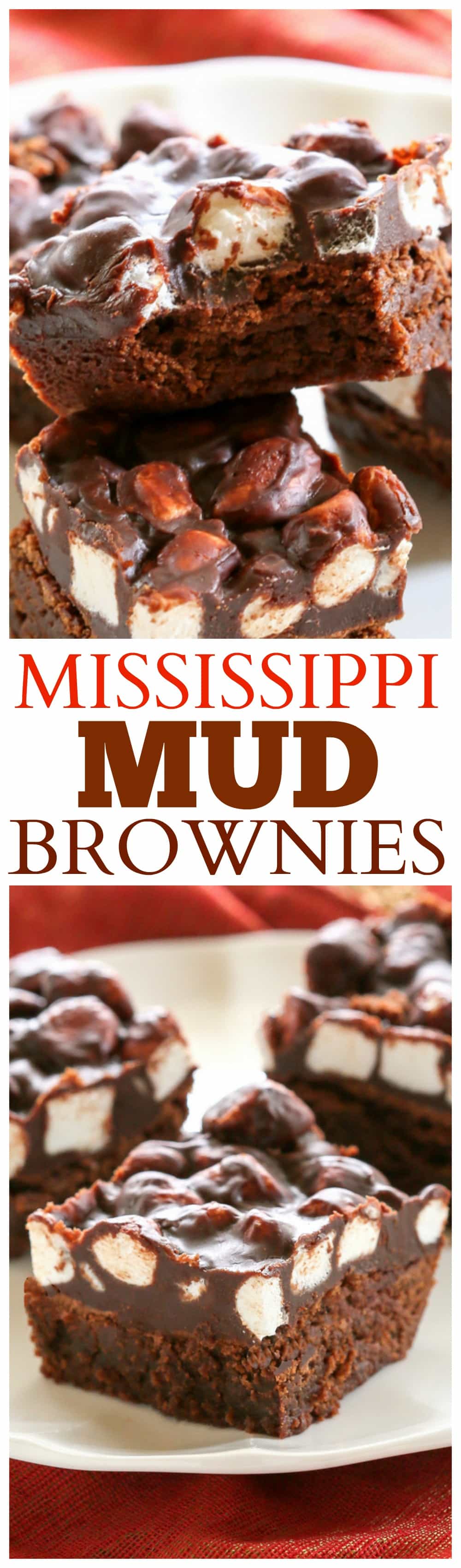 Mississippi Mud Brownies - this is the recipe you want to make. It's perfection! #mississippi #brownies #bar #recipe #dessert