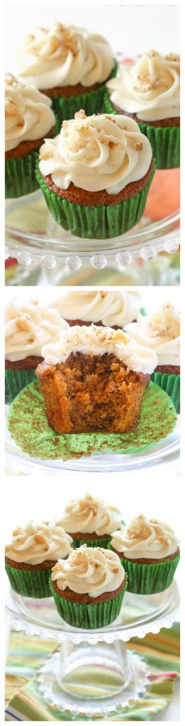 Carrot Cake Cupcakes with White Chocolate Cream Cheese Frosting - the-girl-who-ate-everything.com