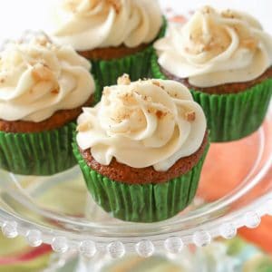 Carrot Cake Cupcakes with White Chocolate Cream Cheese Frosting - the-girl-who-ate-everything.com