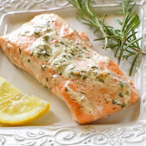 Rosemary Ranch Salmon - don't knock it til you try it. This combination of flavors is delicious. the-girl-who-ate-everything.com