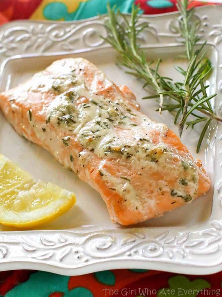 Rosemary Ranch Salmon - don't knock it til you try it. This combination of flavors is delicious. the-girl-who-ate-everything.com