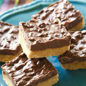 No-Bake Chocolate Peanut Butter Bars - the-girl-who-ate-everything.com