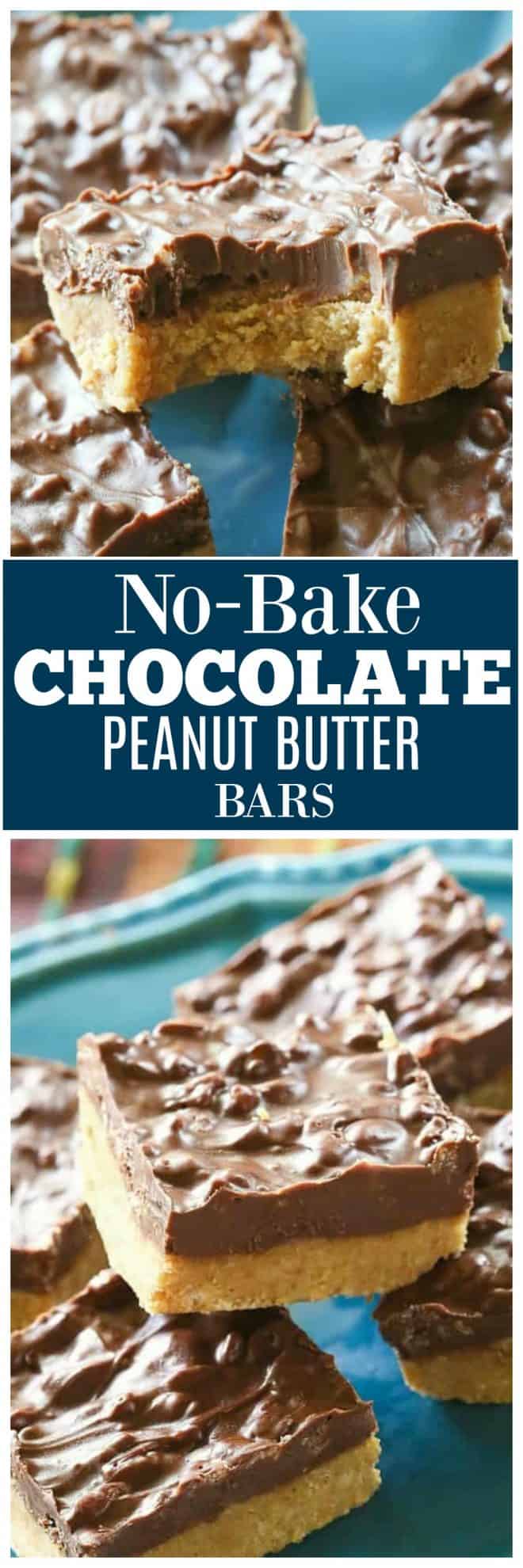 no-bake chocolate peanut butter bars