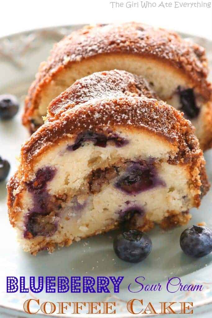 Blueberry Sour Cream Coffee Cake 