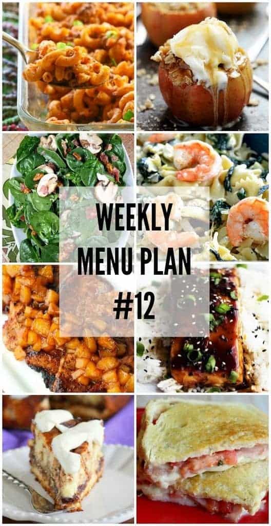 Weekly Menu Plan #12