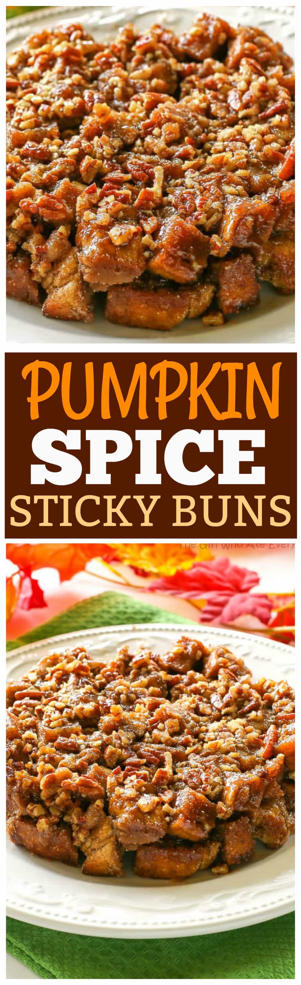 Pumpkin Spice Sticky Buns - they taste like fall and use a shortcut to these tasty buns. the-girl-who-ate-everything.com