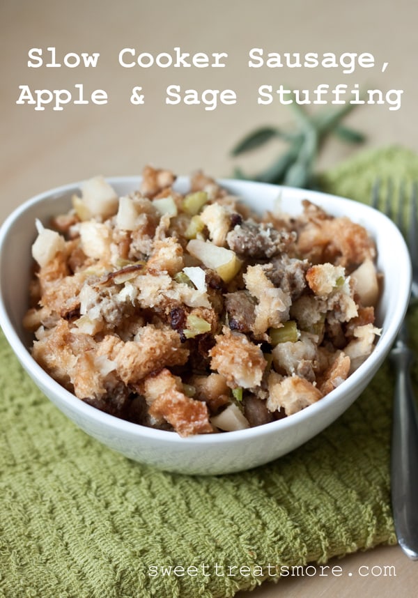 slow cooker sausage apple and sage stuffing