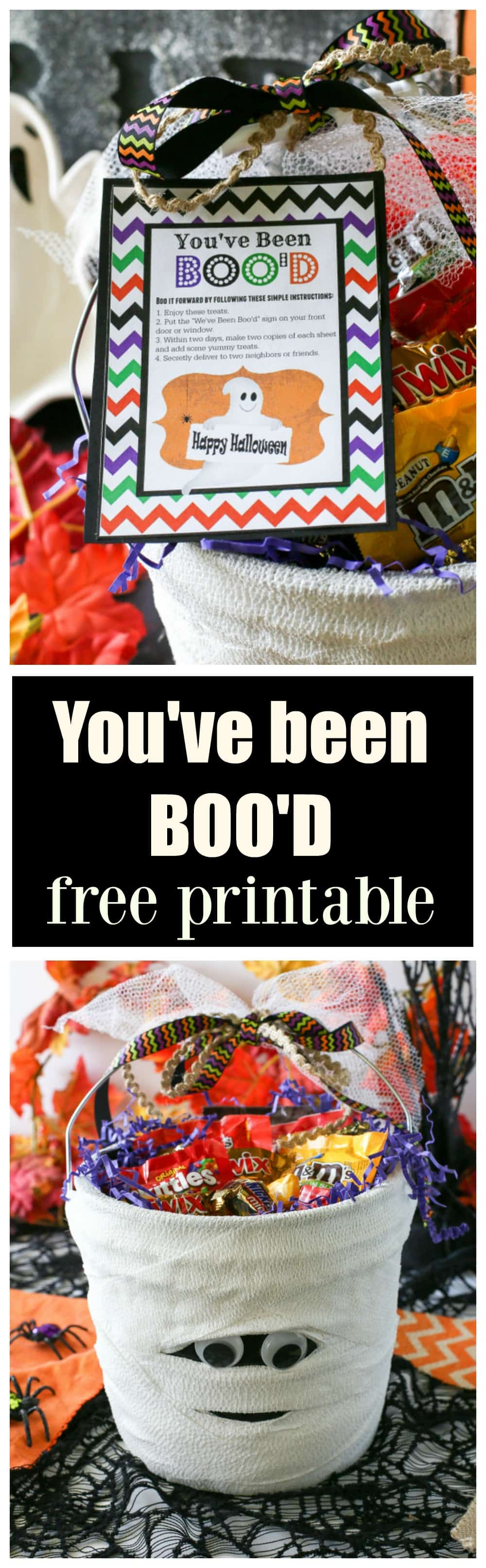 You've Been Boo'ed - A free cute printable to "BOO" your neighbors with! the-girl-who-ate-everything.com