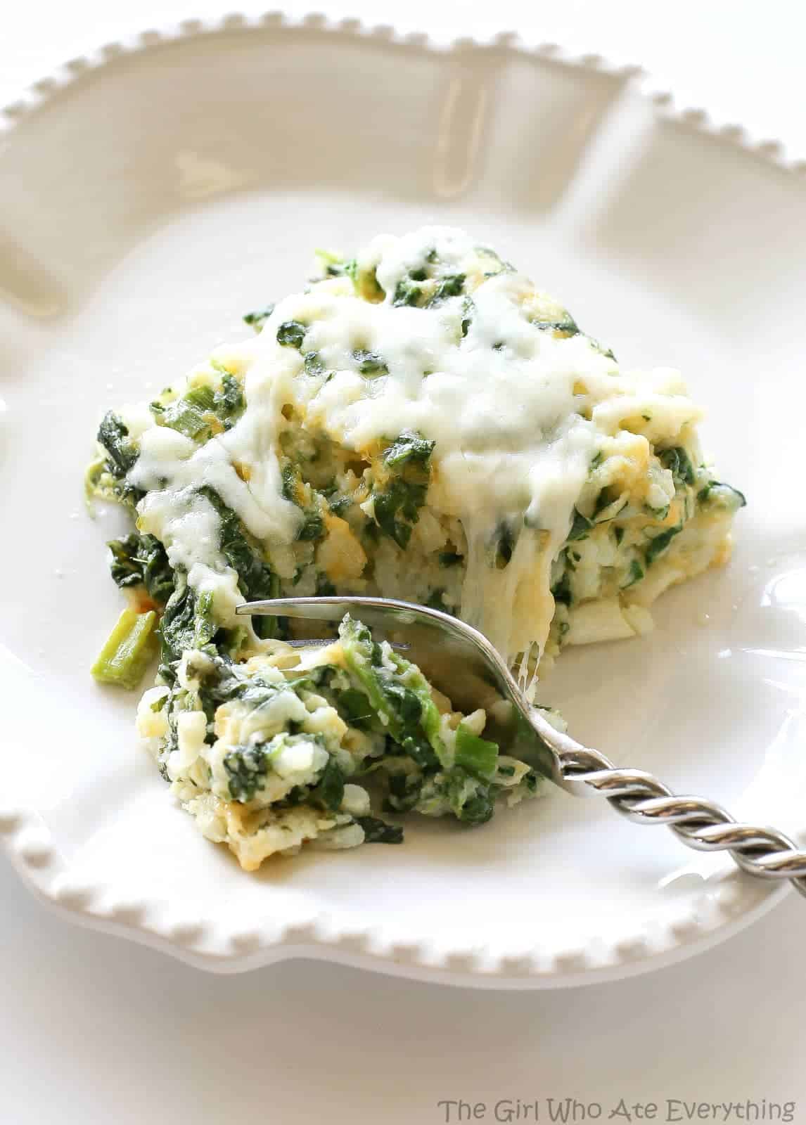 Spinach Parmesan Rice Bake The Girl Who Ate Everything