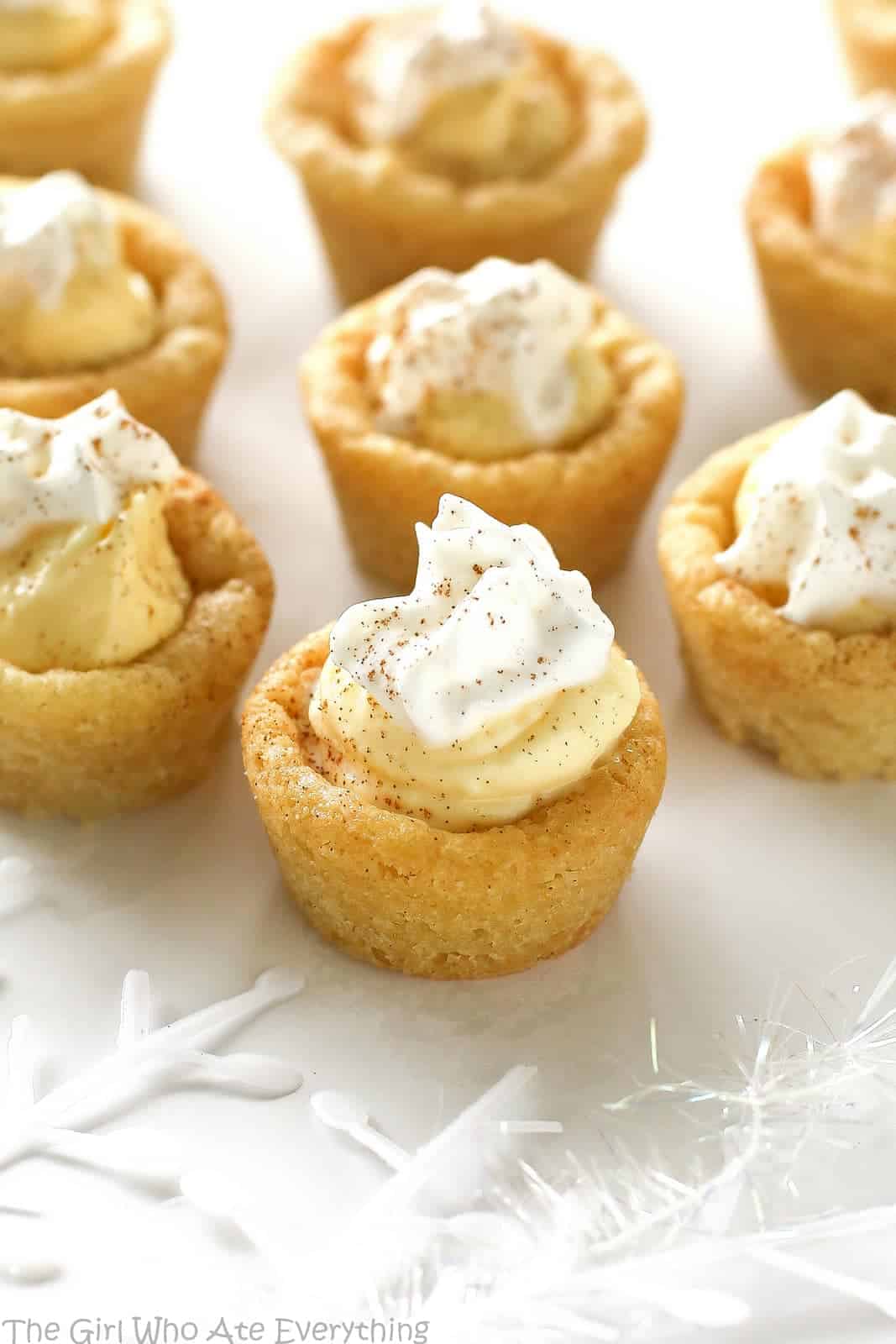 Eggnog Cookie Cups