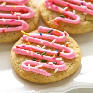 Chewy Sugar Cookies - good without frosting but I couldn't help myself. This recipe is perfection! the-girl-who-ate-everything.com