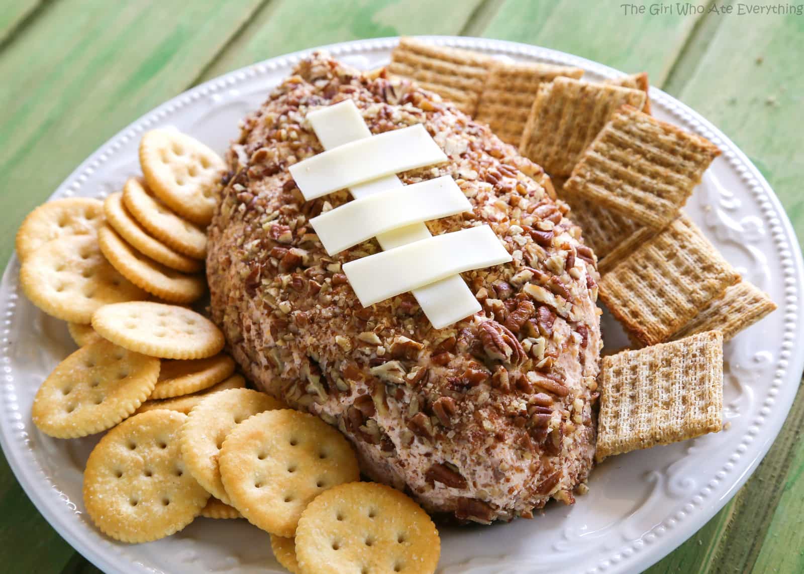 Ham and Cheese Football - only 6 ingredients. Great for the big football game. the-girl-who-ate-everything.com