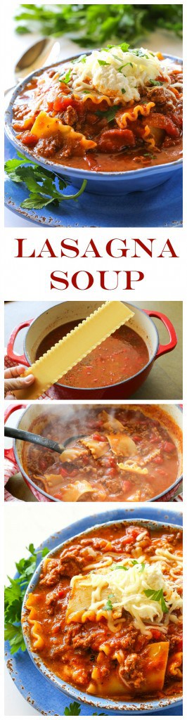 Lasagna Soup - Oh my goodness! This soup is so good. It taste just like lasagna! #lasagna #soup #noodles #pasta #healthy #dinner