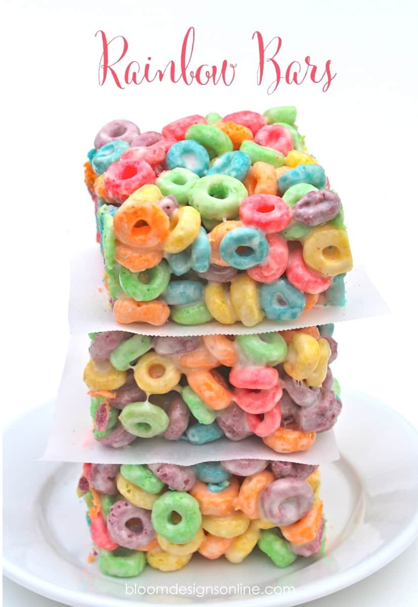 rainbow cereal bars