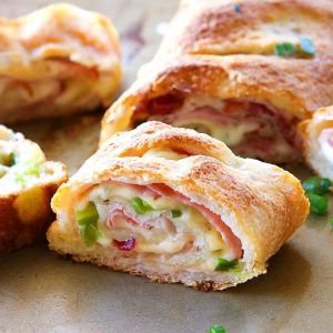Ham and Swiss Stromboli - I love this easy weeknight dinner! the-girl-who-ate-everything.com