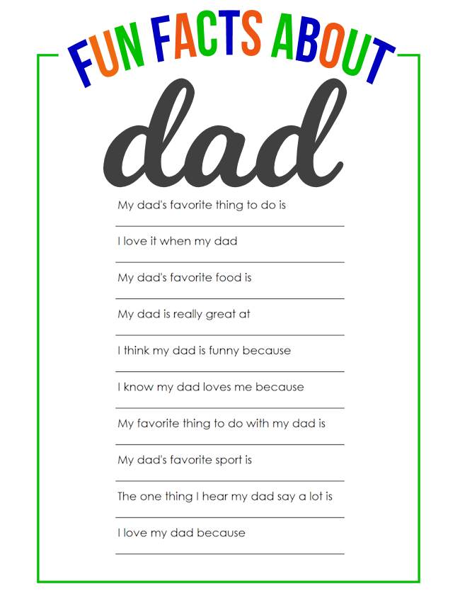 Fun Facts About Dad