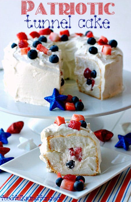 Patriotic Tunnel Cake - Food, Folks and Fun