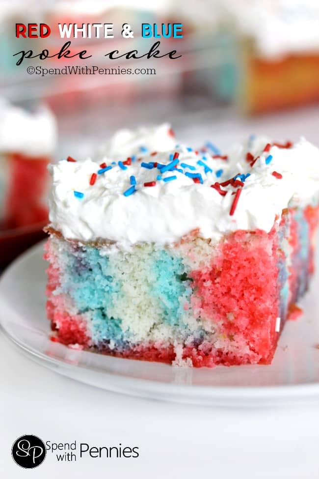 Red-White-Blue-Poke-Cake-Spend with Pennies