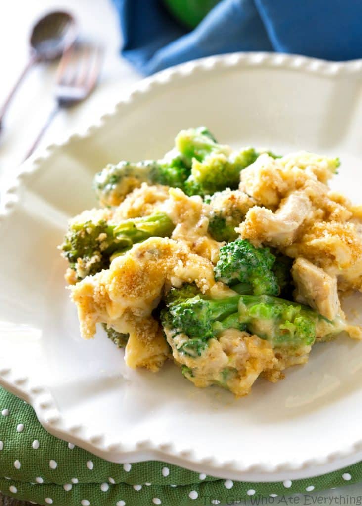 Chicken and Broccoli Bake - a tried and true recipe that we've been making for years. the-girl-who-ate-everything.com