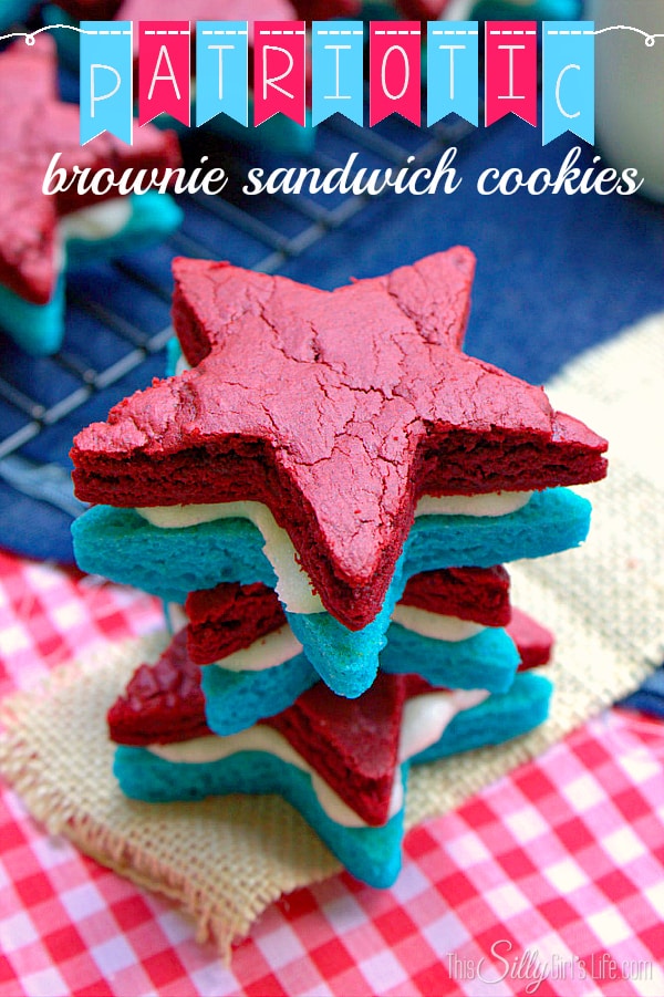 patriotic Brownie sandwich cookies - this silly girl's kitchen