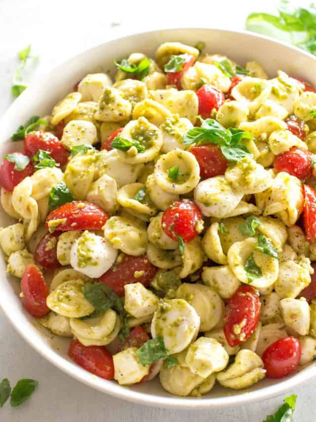 The Best Caprese Pasta Salad - The Girl Who Ate Everything