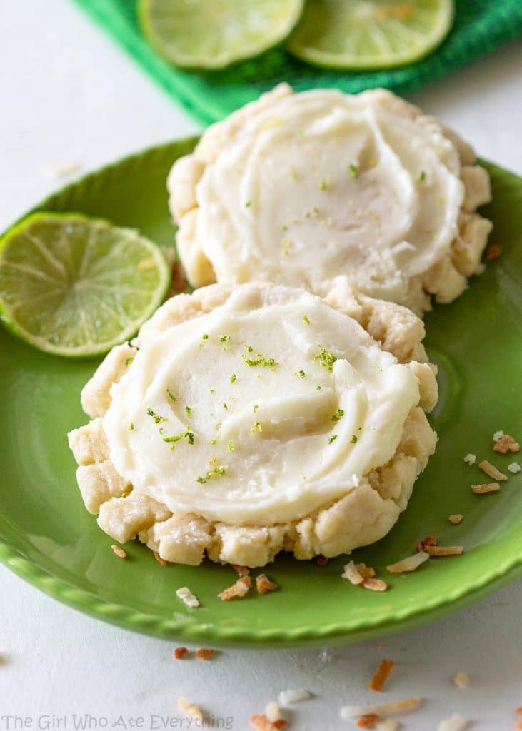 Coconut Lime Swig Cookies - a tropical twist on the classic Swig cookie. the-girl-who-ate-everything.com