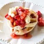 Strawberry Cheesecake Biscuit Waffles