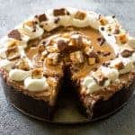 Hot Mess Nutella Snickers Pie