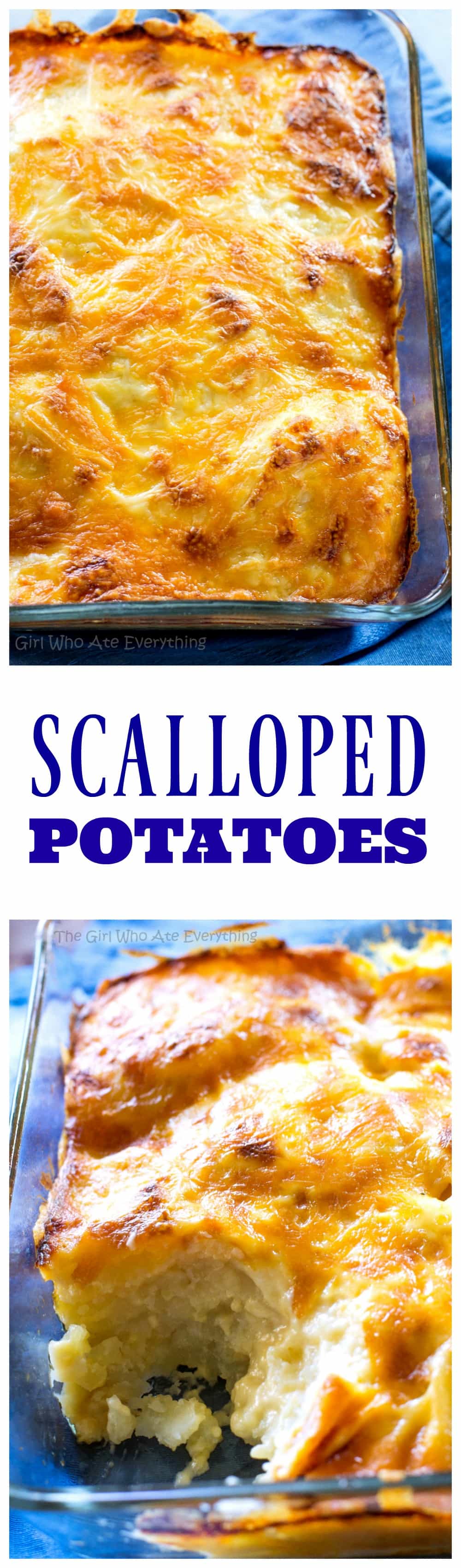 Scalloped Potatoes - a classic dish with potatoes, cheesy sauce, and baked until perfection! #scalloped #potatoes #recipe #cheese #casserole