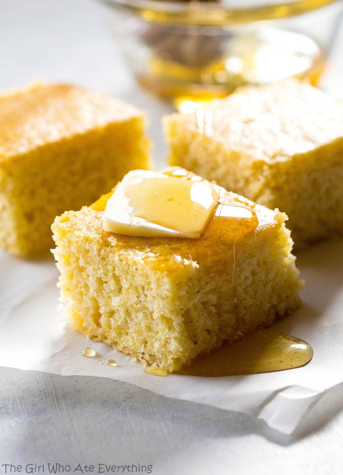 The Best Sweet Cornbread - soft, tender cornbread that's sweet just like I like it. the-girl-who-ate-everything.com