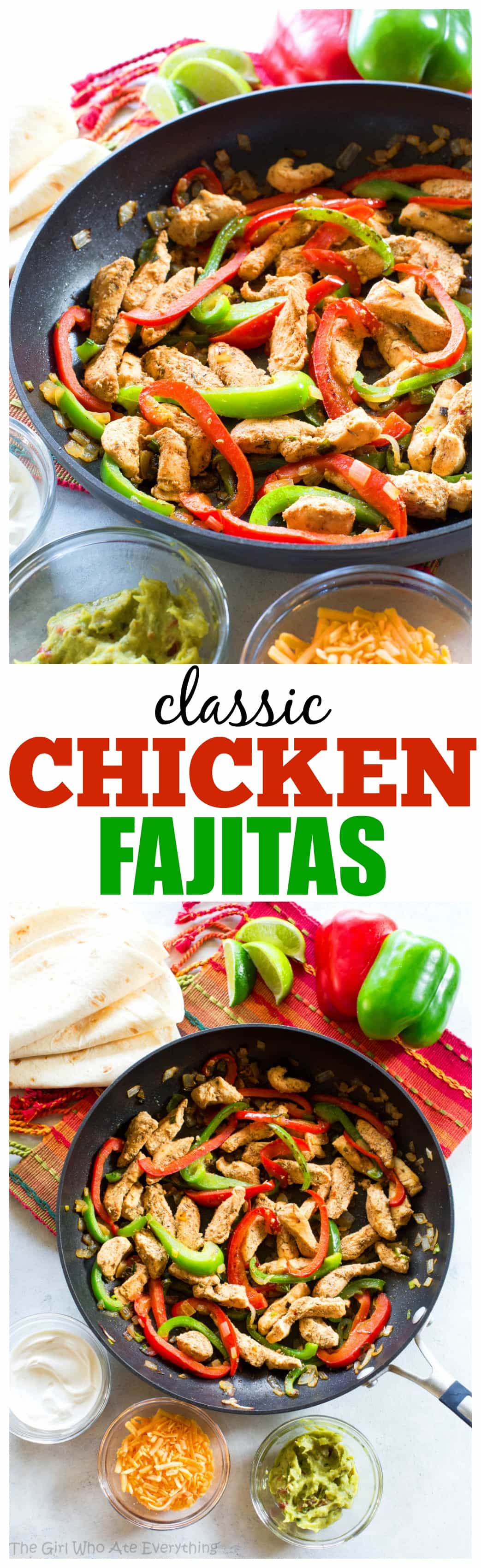 Classic Chicken Fajitas - full of flavor, easy, and just what you want when you're craving fajitas. #easy #chicken #fajitas #mexican #dinner #easy #recipe