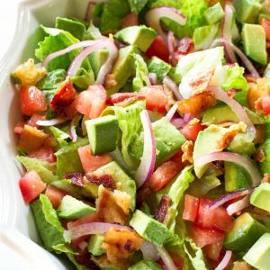 Guacamole Tossed Salad - I'm always looking for an easy salad to serve with my Mexican dishes and this is it! Honestly, you will lick the bowl. the-girl-who-ate-everything.com