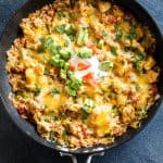 One Pan Mexican Chicken and Rice - an easy dinner ready in under 30 minutes! the-girl-who-ate-everything.com
