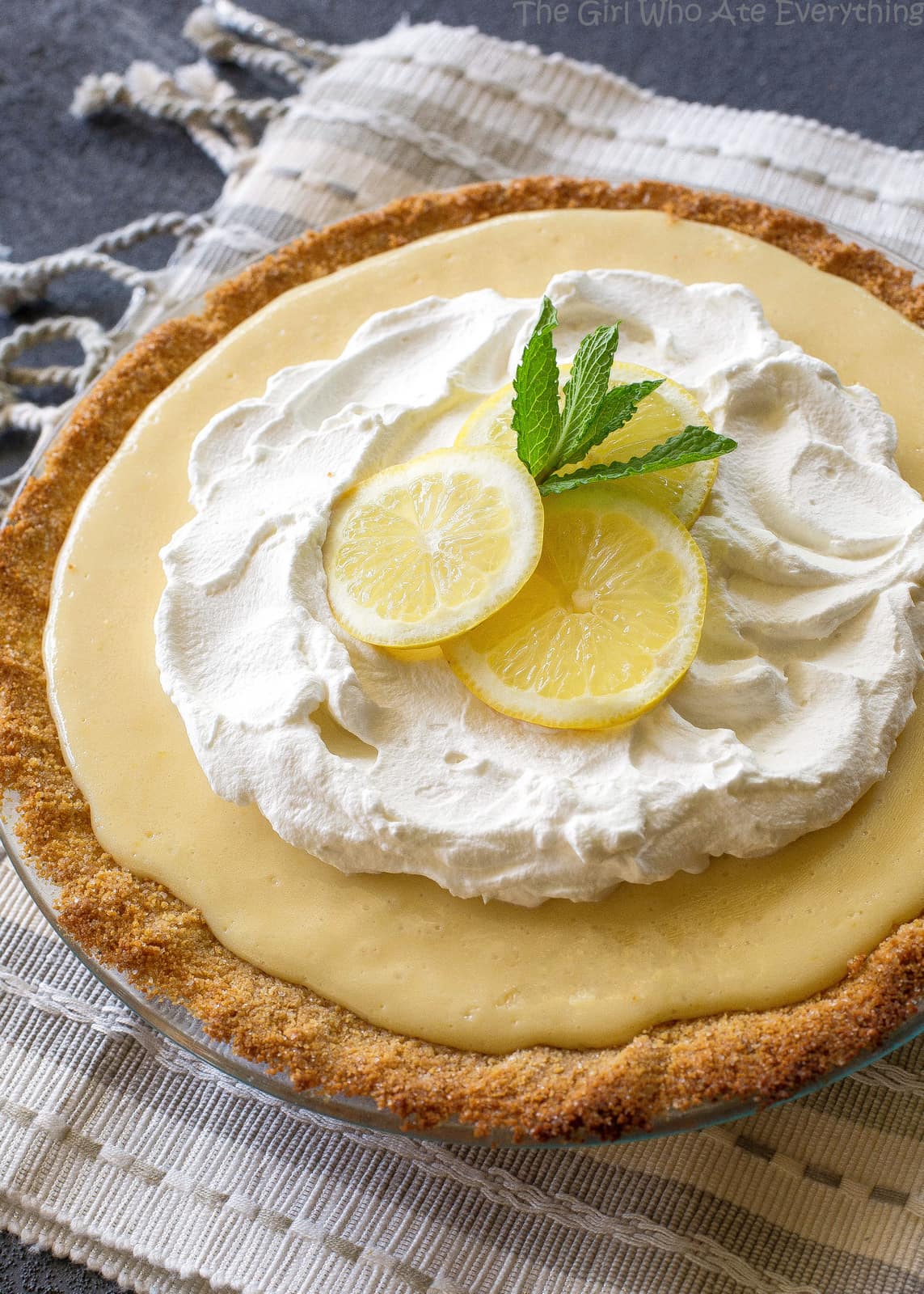 Easy Lemon Pie Recipe Dessert - The Girl Who Ate Everything