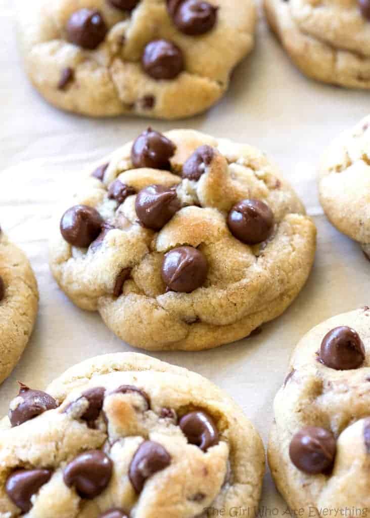 Chocolate Chip Cookies - a tried and true recipe with a secret ingredient to keep them soft! the-girl-who-ate-everything.com