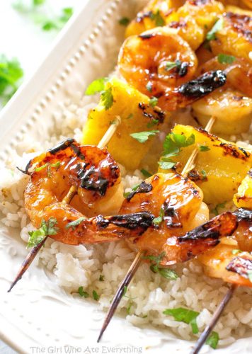 Shrimp with Pineapple and Coconut Rice - The Girl Who Ate Everything
