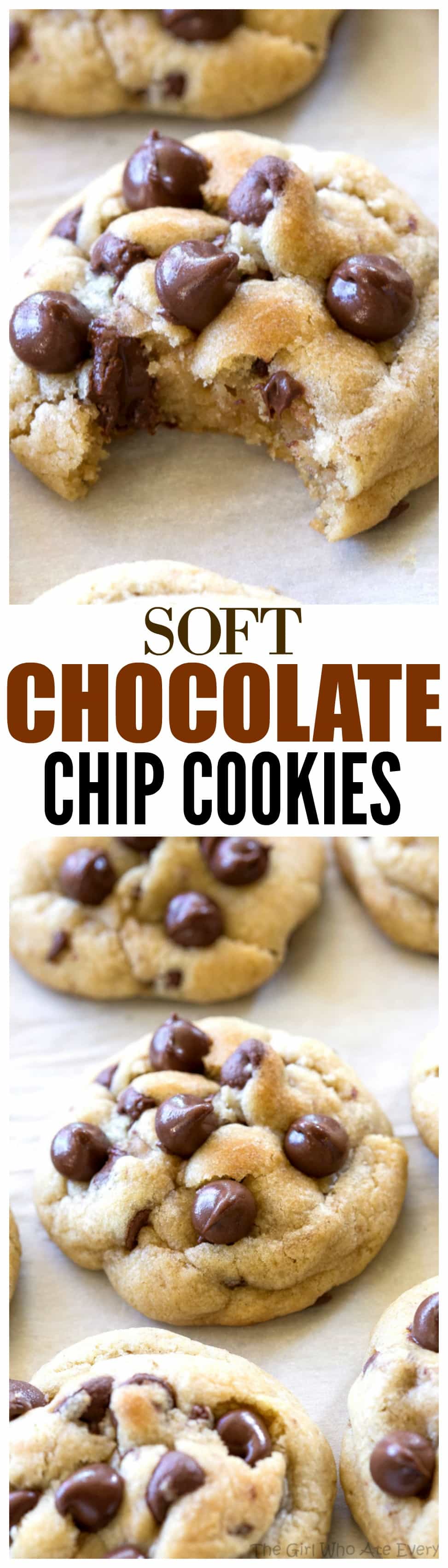 Chocolate Chip Cookies - a tried and true recipe with a secret ingredient to keep them soft! #soft #chocolate #chip #cookie #recipe