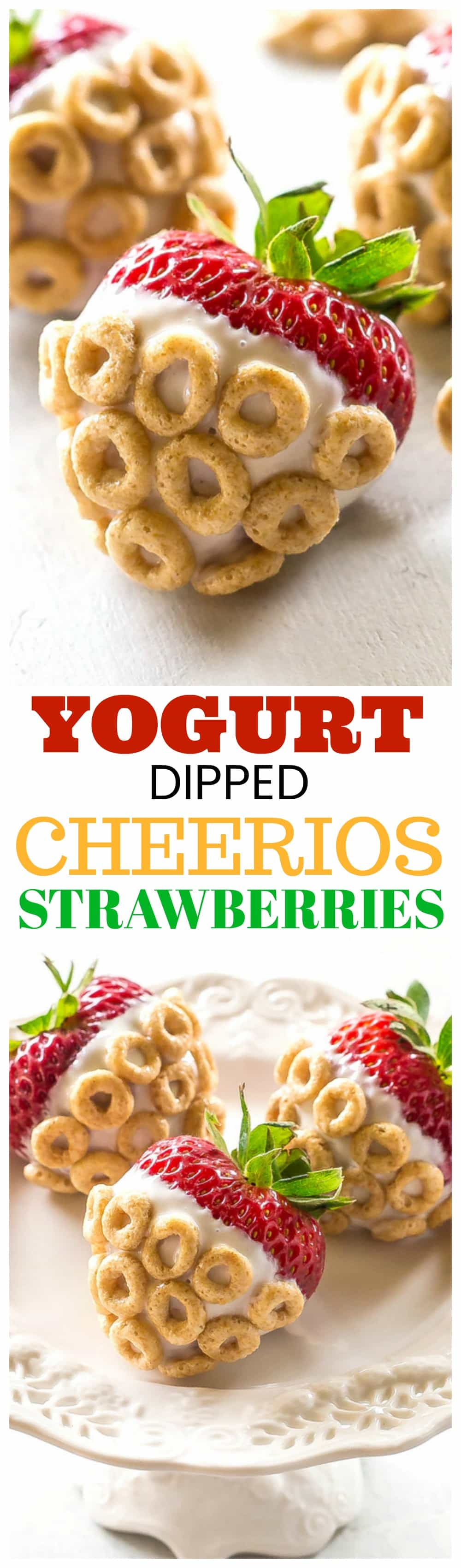Is anyone else in a need of a summertime snack for their kids? These Yogurt-Dipped Cheerios Strawberries are a healthy snack for those hot summer days. #sponsored