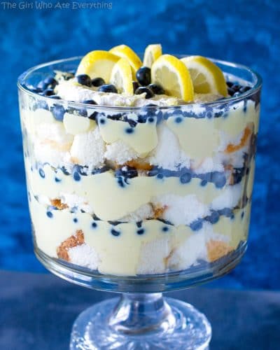Lemon Blueberry Trifle (+VIDEO) - The Girl Who Ate Everything