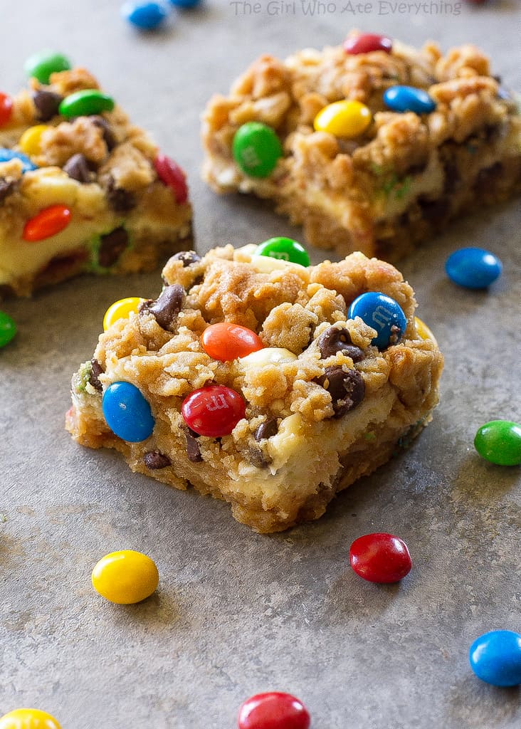 Monster Cookie Cheesecake Bars The Girl Who Ate Everything