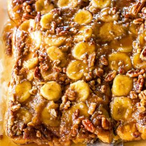 Baked Bananas Foster French Toast pan