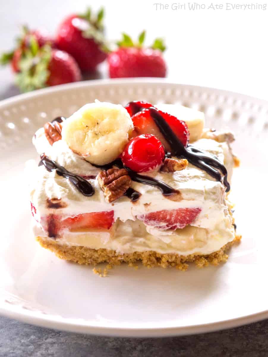 Banana Split Dessert The Girl Who Ate Everything