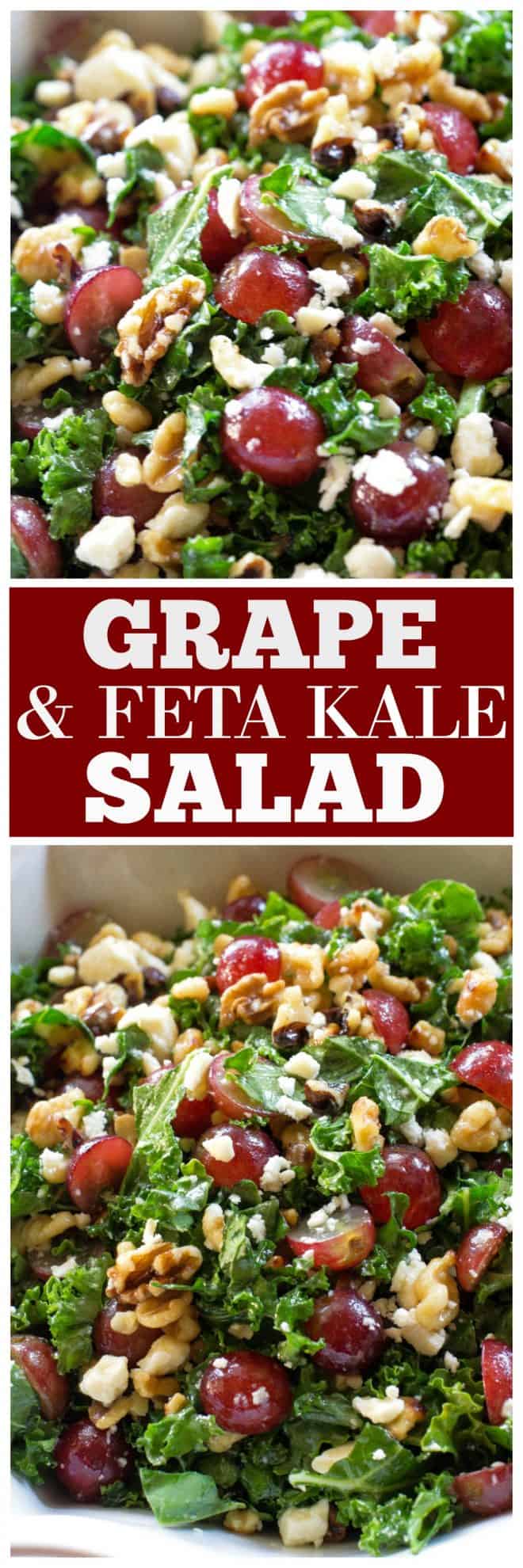 Grape and Feta Kale Salad