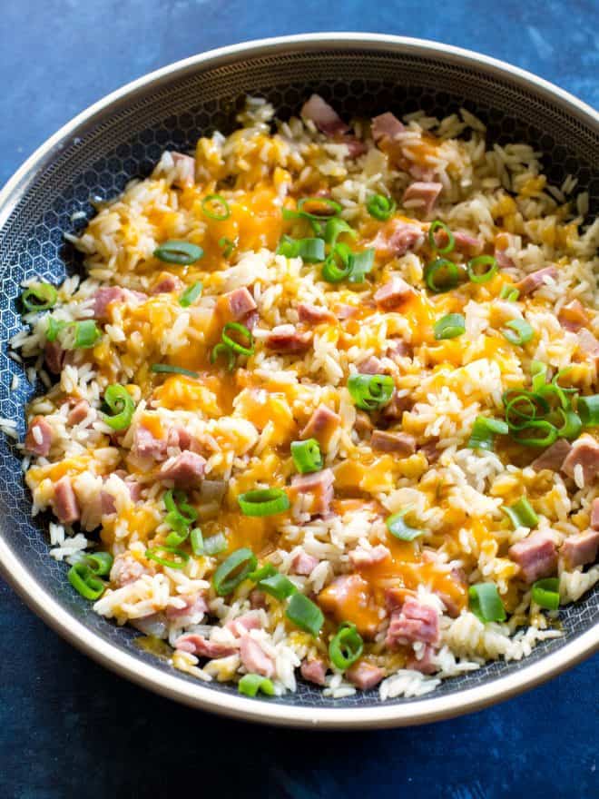One-Pan Ham and Rice Skillet 