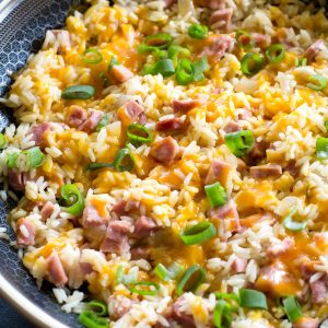 One-Pan Ham and Rice Skillet