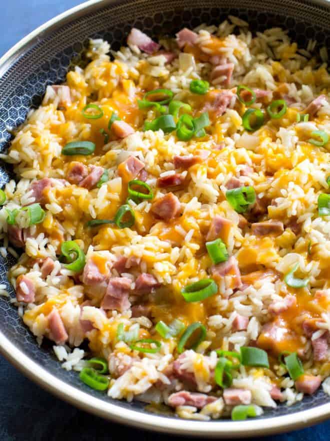 One-Pan Ham and Rice Skillet 