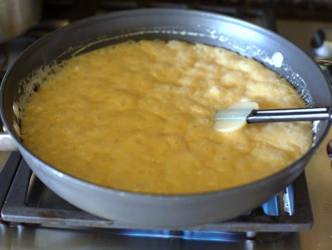 boiling caramel corn mixture