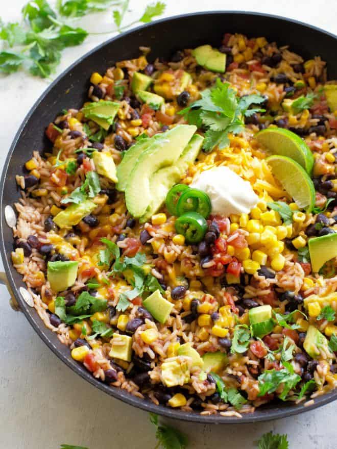 One-pan Spicy Mexican Rice Skillet
