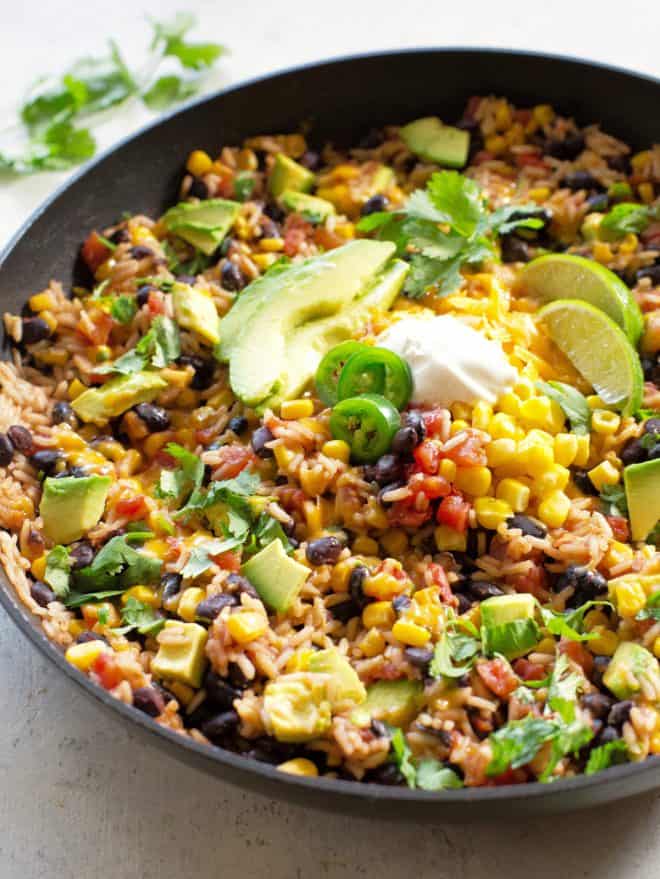 One-pan Spicy Mexican Rice Skillet